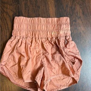Free people Athletic Orange Shorts with Textured Fabric